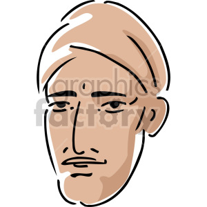 man wearing a turban clipart. Commercial use image # 157383