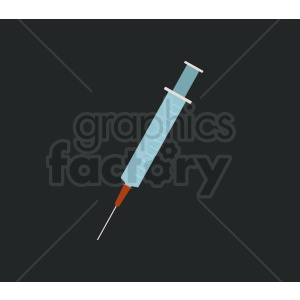 syringe vector on black background clipart.