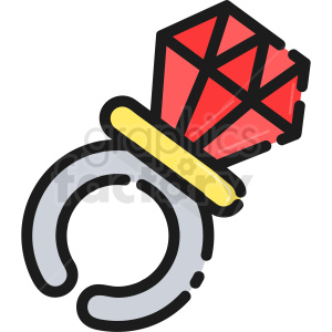 candy diamond ring icon clipart.