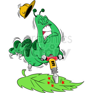 caterpillar trying to find food clipart. Royalty-free image # 409270