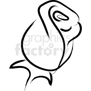 cartoon rose drawing vector icon clipart. Royalty-free icon # 410193
