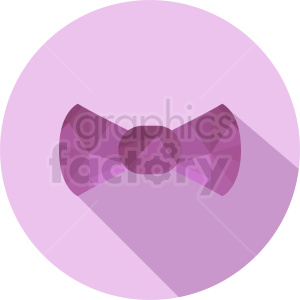 clipart - pink bow tie vector clipart on circle background.