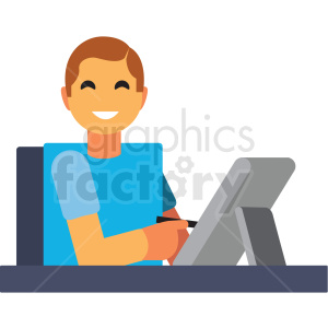 digital artist flat icon vector icon clipart. Royalty-free image # 411305