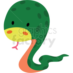 baby cartoon snake vector clipart .