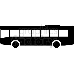 bus silhouette vector clipart .