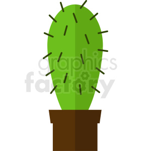 cactus flat icon design clipart. Royalty-free image # 412371