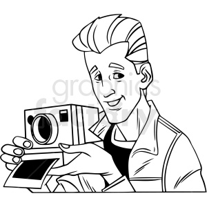 90s photographer vector clipart clipart. Royalty-free image # 412902