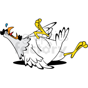 cartoon laughing chicken vector clipart clipart. Commercial use image # 413112