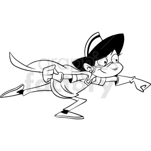 clipart - black and white cartoon nurse fighting vector clipart.