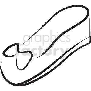 black and white shoe vector clipart .