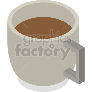 isometric coffee cup vector icon clipart 4 clipart. Commercial use image # 413951