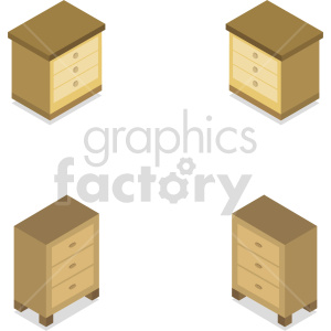 isometric dresser vector icon clipart 3 clipart. Commercial use image # 414156