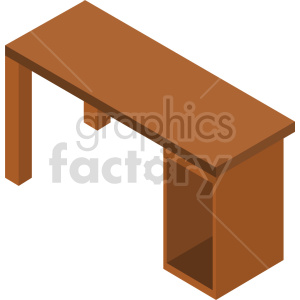 isometric computer desk vector icon clipart 2 clipart. Royalty-free image # 414210