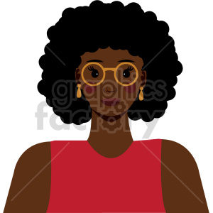 black girl vector clipart .