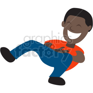 clipart - black man laughing lol vector clipart.