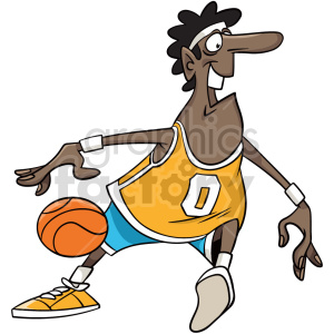black basketball player vector clipart clipart. Royalty-free image # 415085