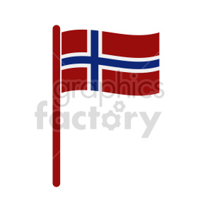 clipart - Flag of Norway vector clipart 05.