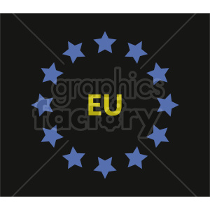 Flag of European Union vector clipart 01 .