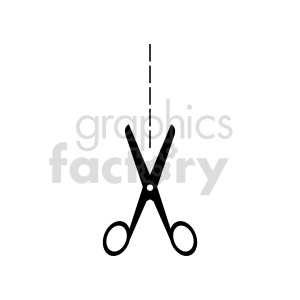 clipart - scissor cutline vector clipart.