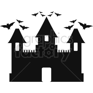 haunted castle vector design