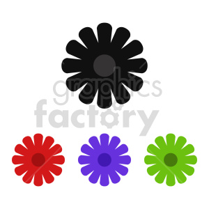 flower set vector design 1 clipart. Commercial use image # 415755
