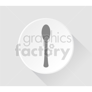 clipart - spoon with plate vector clipart.