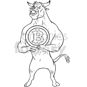 bull holding bitcoin clipart clipart. Royalty-free image # 416664