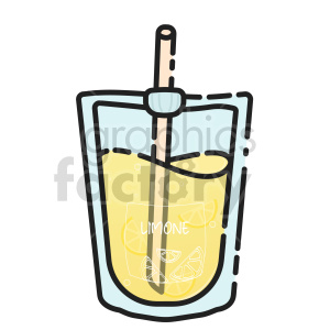 clipart - lemon juice box vector clipart.