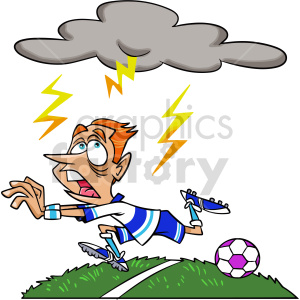 cartoon kid in lightning storm clipart clipart. Commercial use image # 416817