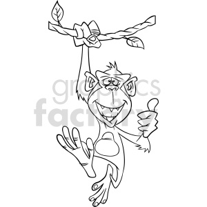 black and white cartoon ape clipart clipart. Royalty-free image # 416831