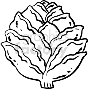 black and white cartoon artichoke clipart clipart. Royalty-free image # 416891