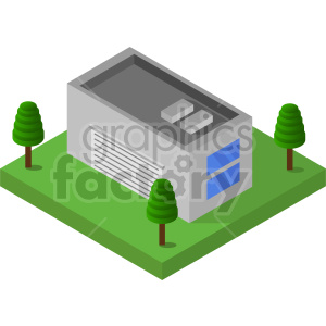 office isometric vector graphic clipart.