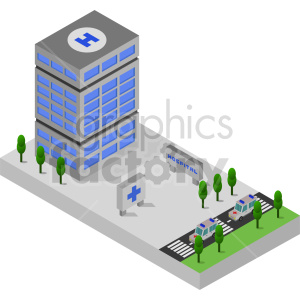 isometric hospital vector clipart clipart. Commercial use image # 417290