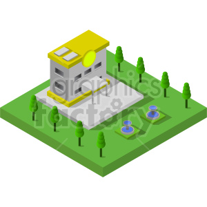 isometric vector graphic building clipart.