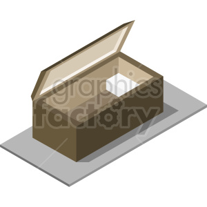 casket isometric vector graphic clipart.