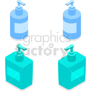isometric containers bottles