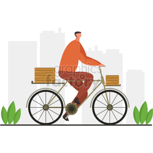 food delivery vector graphic clipart.