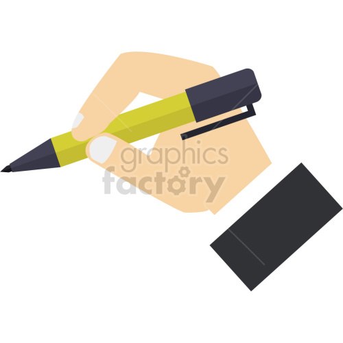 writing hand vector graphic clipart .