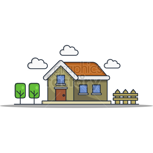 tiny house icon vector clipart .