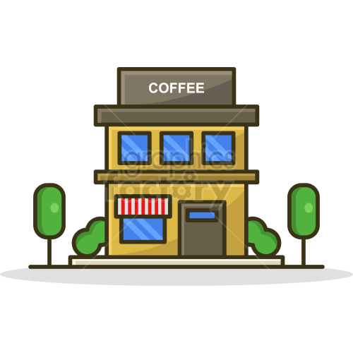 coffee shop vector clipart .