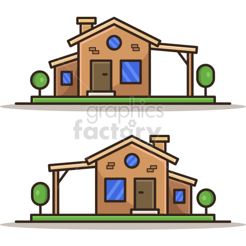 house with car port vector clipart clipart. Royalty-free image # 418230