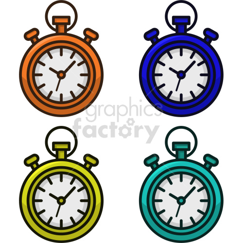 stopwatch vector clipart bundle clipart. Commercial use image # 418271