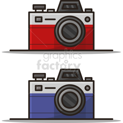 camera bundle vector graphic clipart.