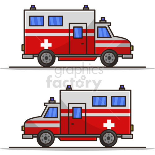 ambulance vehicle clipart set clipart. Royalty-free image # 418421