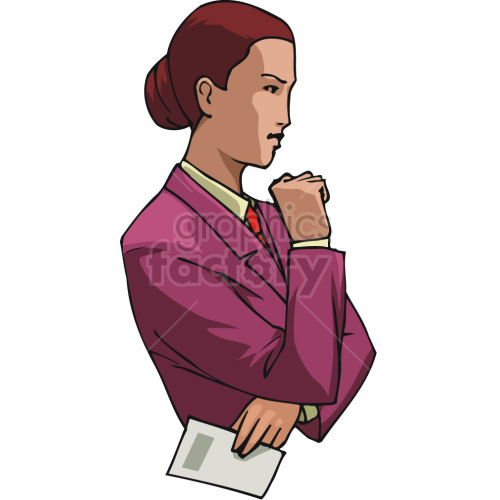 woman in suit clipart.