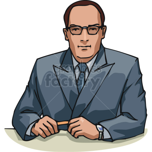 business man in dark suit clipart. Royalty-free image # 418656