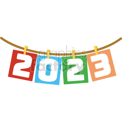 2023 banner vector clip art