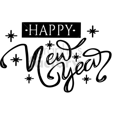 happy new year vector clipart