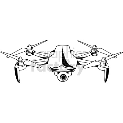 black+white drone