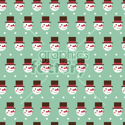 Snowman seamless pattern for Christmas.